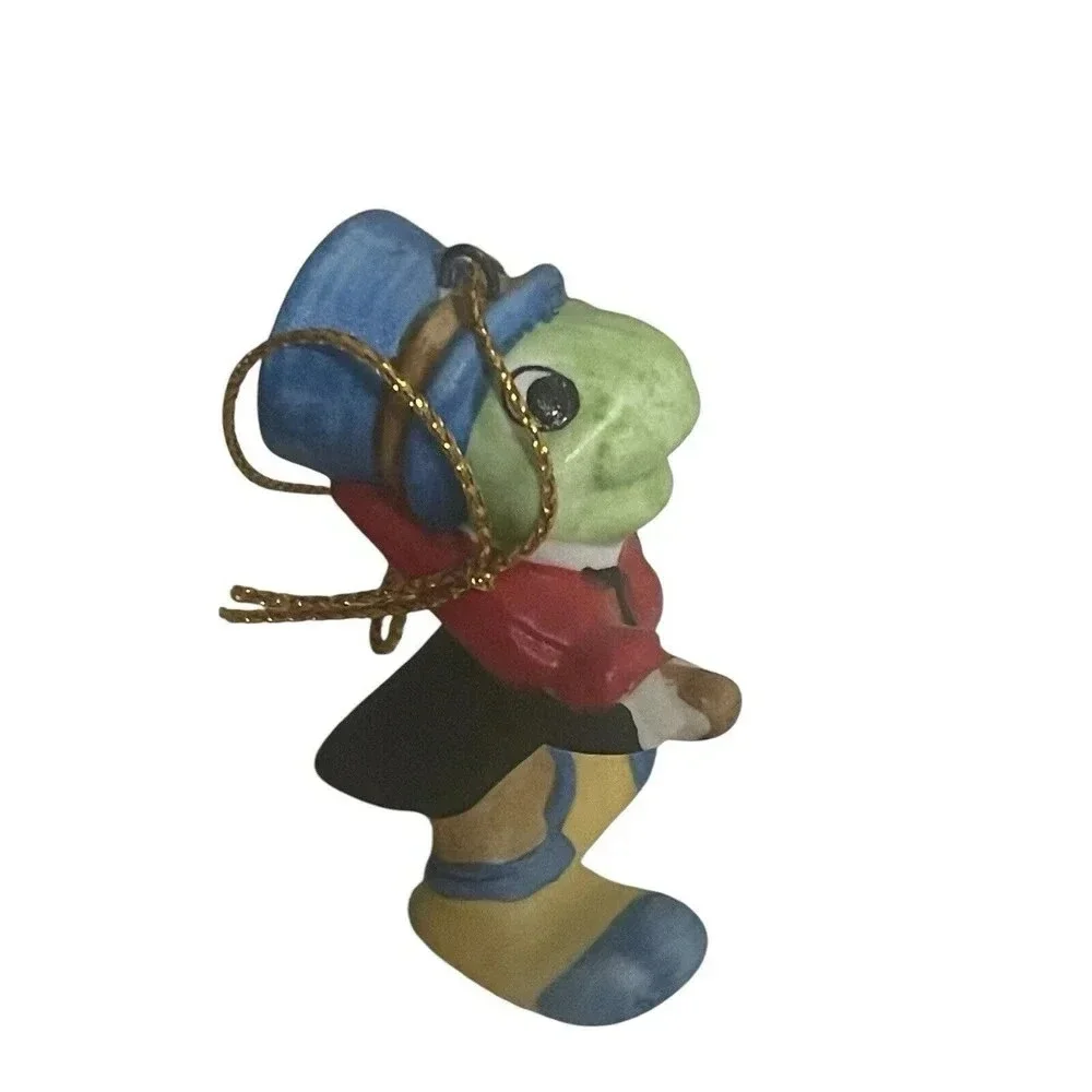 Vintage Disney Jimmy Cricket 2.5” Ceramic Figure Japan Ornament